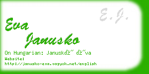 eva janusko business card